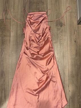 Astr The Label: Satin Dress in Dusty Rose - Women Size Small